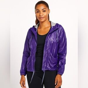 EUC Athleta Indio Purple Hooded Windbreaker